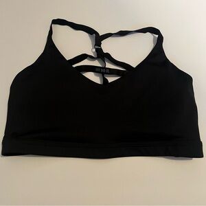 Nike Just Do It Sports Bra Size Large Dri-Fit Racerback Black White Women's